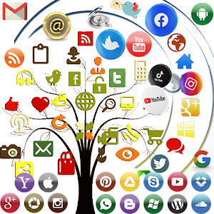 AIO: all social media apps icon