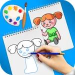 Teach drawing step by step icon