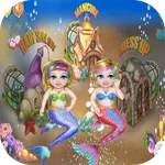 Makeup and dressing mermaid icon