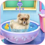 beautiful caring dog game icon