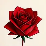 Origami flowers and plants icon