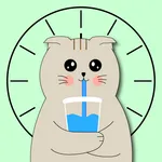 Reminder drink water on time icon
