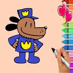 Dog Man Coloring Book icon
