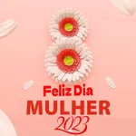 feliz dia da mulher icon