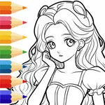 Girls Coloring Book:Color Game icon