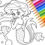 Mermaid Coloring:Mermaid games icon