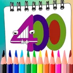 Number lore coloring book icon