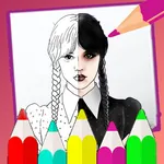 Wednesday Addams Coloring Book icon