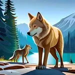Wolf Life Wild Animals Game 3D icon