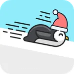 Penguin Santa icon