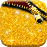 Gold Luxury Zipper Lock Screen icon