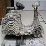 Crafts from used newspapers icon