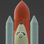 Space Rocket and Land icon