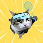 meme cat: smash tennis icon