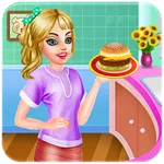 Tasty burgers restaurant icon