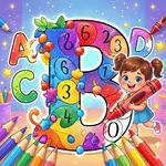 Alphabet And Numbers Coloring icon