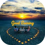 Good evening message and image icon