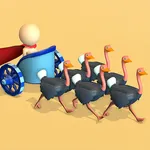 Ostrich race 3D icon