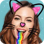 Snap photo face camera filter icon