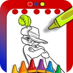 Puss In Boots coloring book icon