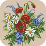 Cross Stitch Flowers icon