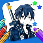 SWORD ART coloring  book icon
