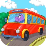 Kids bus icon