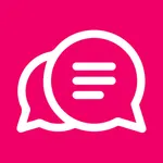 Fake text message, chat maker icon