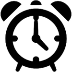 Tricky clock icon