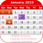 US Calendar 2023 icon