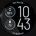 Awf Slim Digital: Wear OS face icon