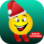 Santa Emoji And christmas stic icon
