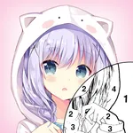 Anime Girl Color by Number icon