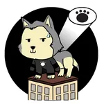 Animated Husky Keyboard Sticke icon