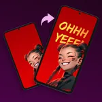 TextBehind - depth LiveWall icon