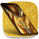 Gold Zipper Screen Lock icon