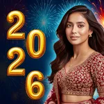 New Year photo frame 2026 icon