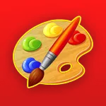 Learn watercolor painting icon