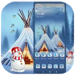 Winter Campfire Theme Launcher icon