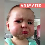 Animated baby WhastApp sticker icon