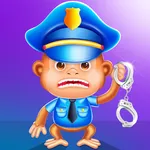 Police pig detective game icon