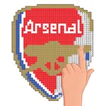 Pixel art football coloring icon