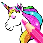 Rainbow Glitter Coloring Book icon