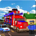 Blocky Police Transport Truck icon