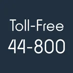 Toll-Free 44-800 phone number icon