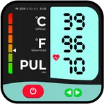 Body temperature fever thermom icon