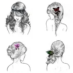 Hairstyle reference step icon