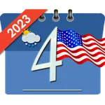 US Calendar with Holidays 2023 icon