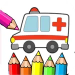 Coloring Ambulance Cars icon