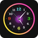 Neon Clock Digital Wallpaper icon